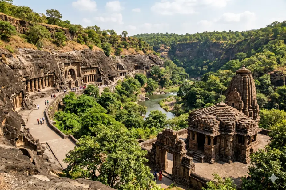 गुप्त काल की अजंता गुफाओं की प्राचीन कला
