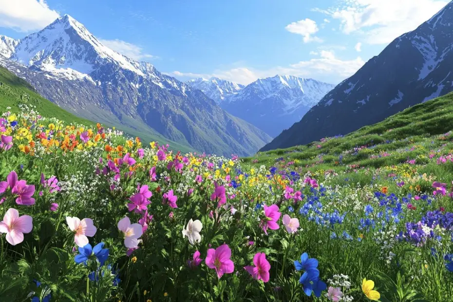 भारत की 5 सबसे खूबसूरत फूलों की घाटियां, जिनकी सुंदरता देख मंत्रमुग्ध हो जाएंगे आप 1 उत्तराखंड की वैली ऑफ फ्लावर्स में खिले रंग-बिरंगे खूबसूरत फूलों का दृश्य